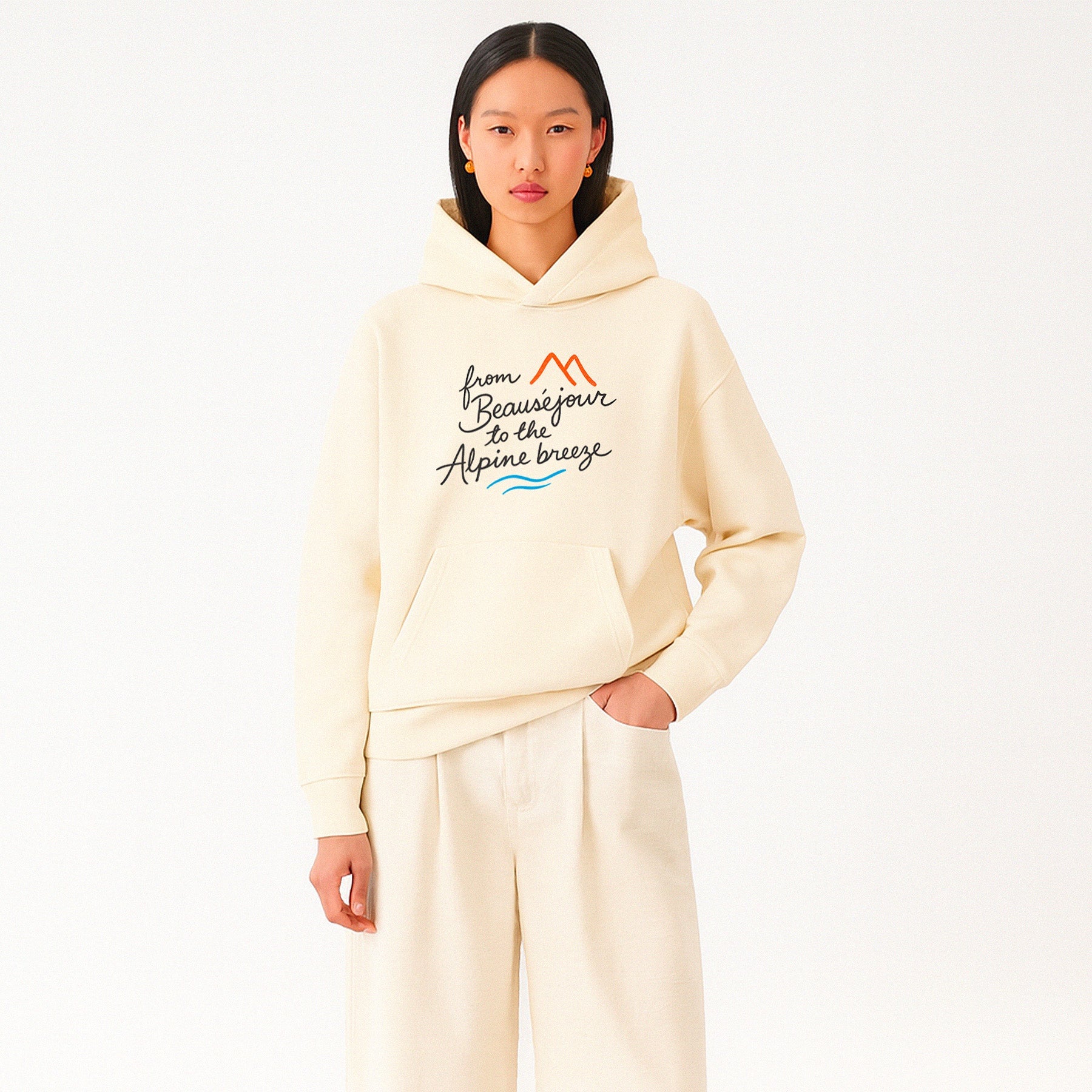 Hoodie from the alpine breeze Beauséjour France