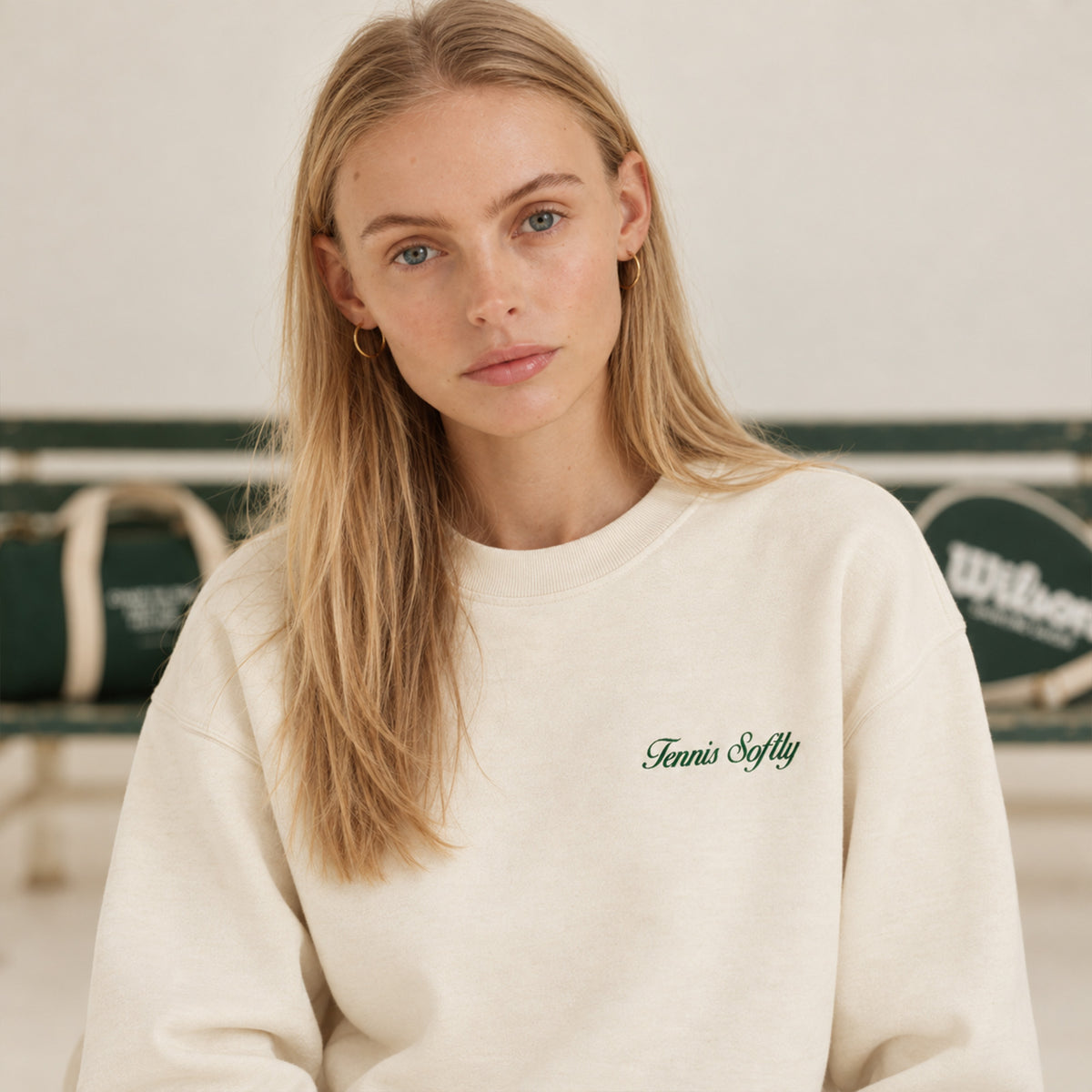 Sweatshirt tennis gazon