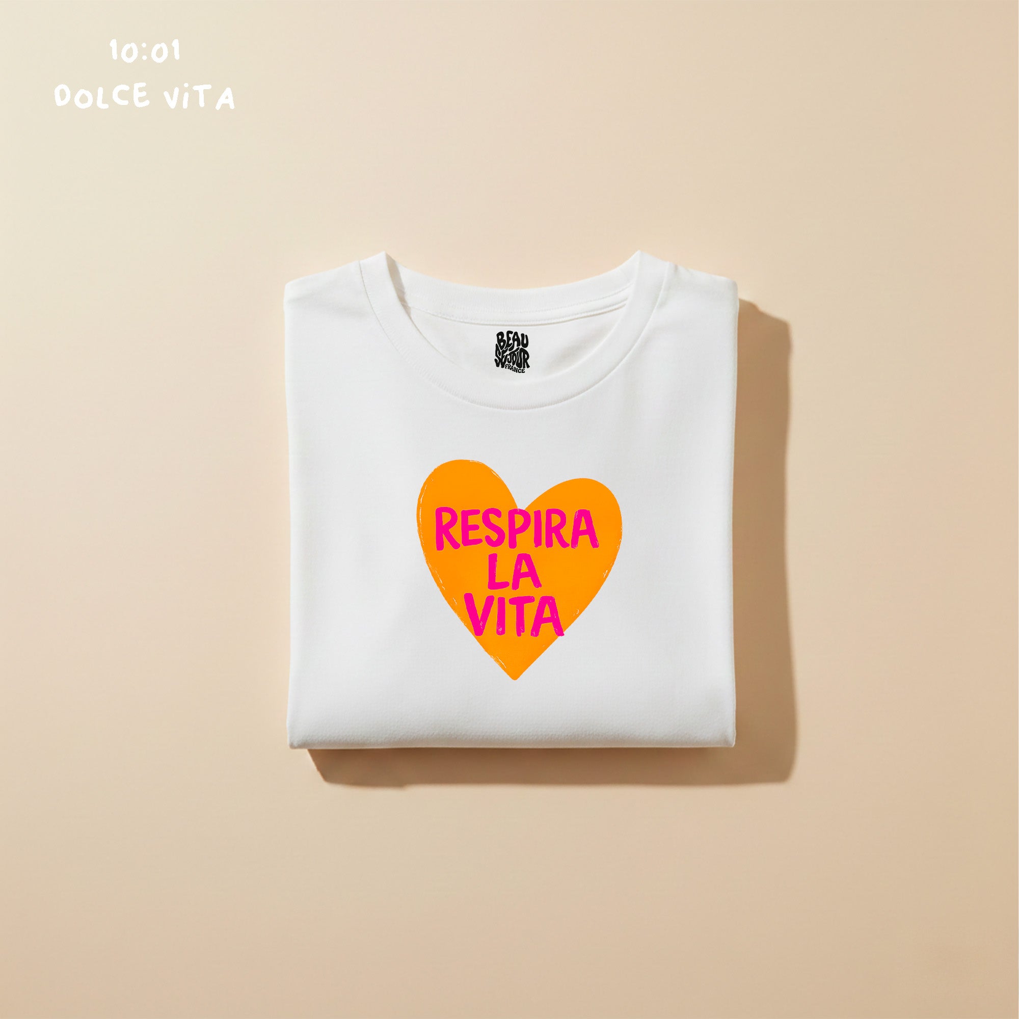 T-Shirt crop respira la vita - T-Shirt dolce vita - T-Shirt femme été - T-Shirt léger femme