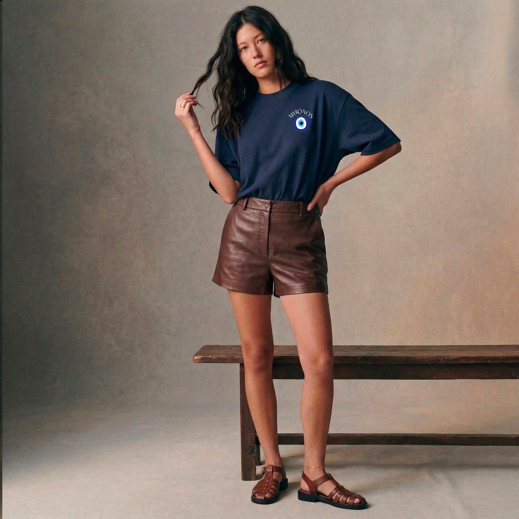 T-Shirt marine Mykonos