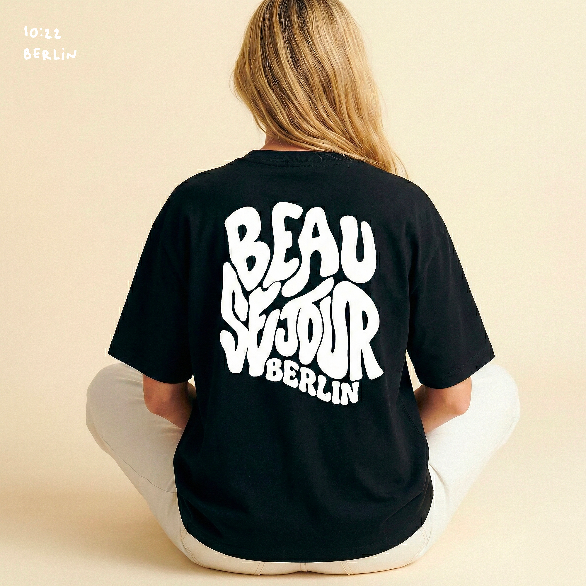 T-Shirt Berlin - Beauséjour France - Coupe large - T-Shirt noir unisexe.