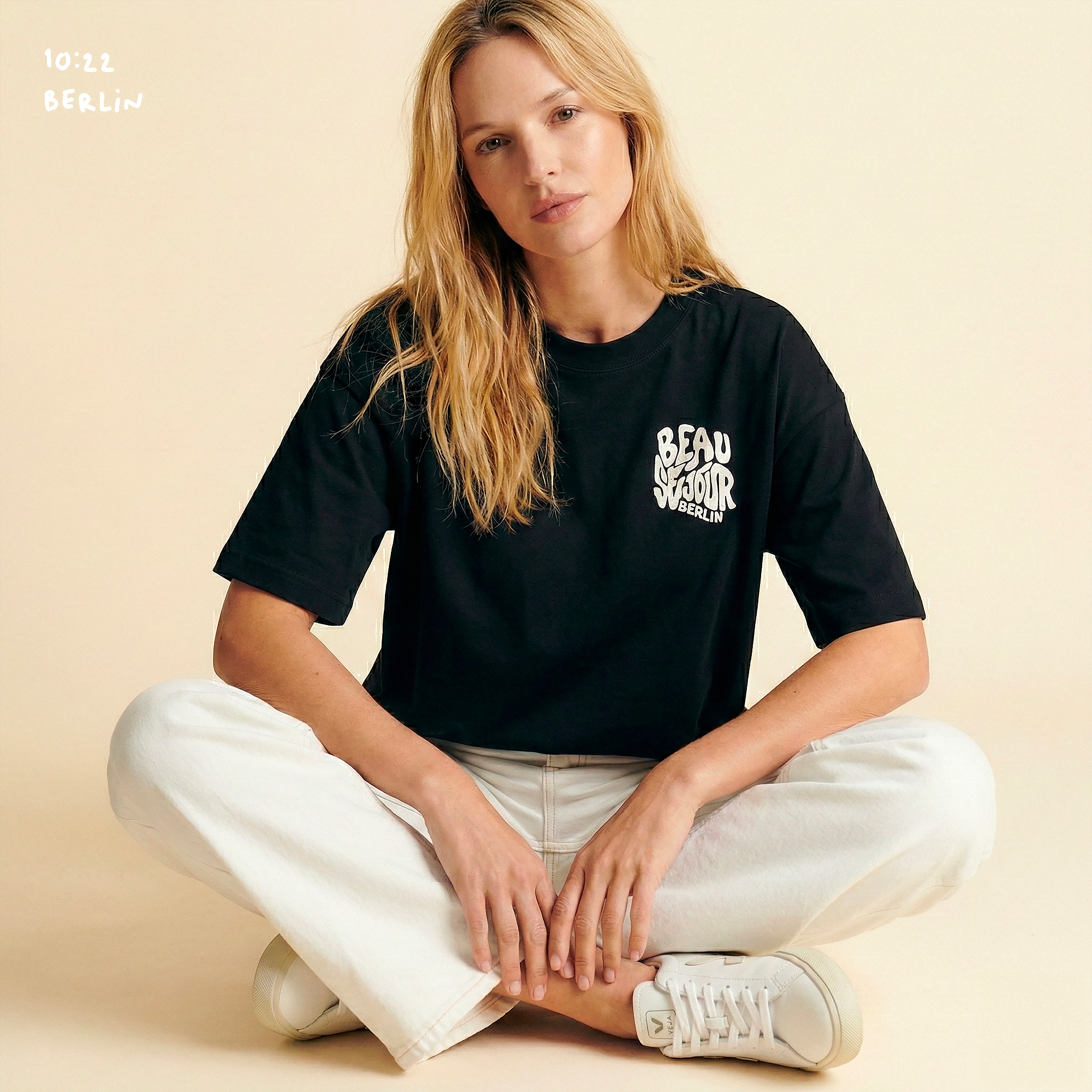 T-Shirt Berlin - Beauséjour France - Coupe large - T-Shirt noir unisexe.