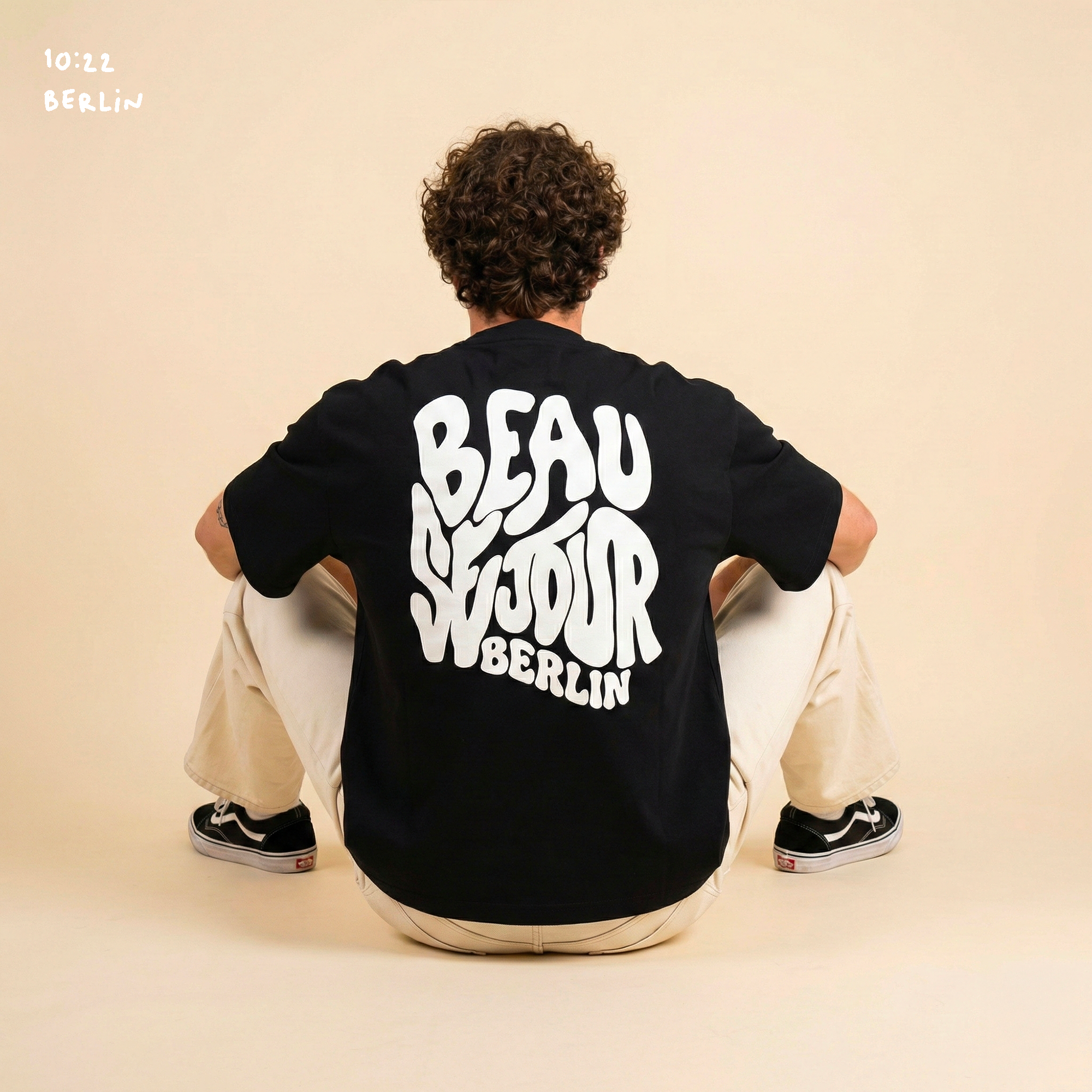 T-Shirt Berlin - Beauséjour France - Coupe large - T-Shirt noir unisexe.