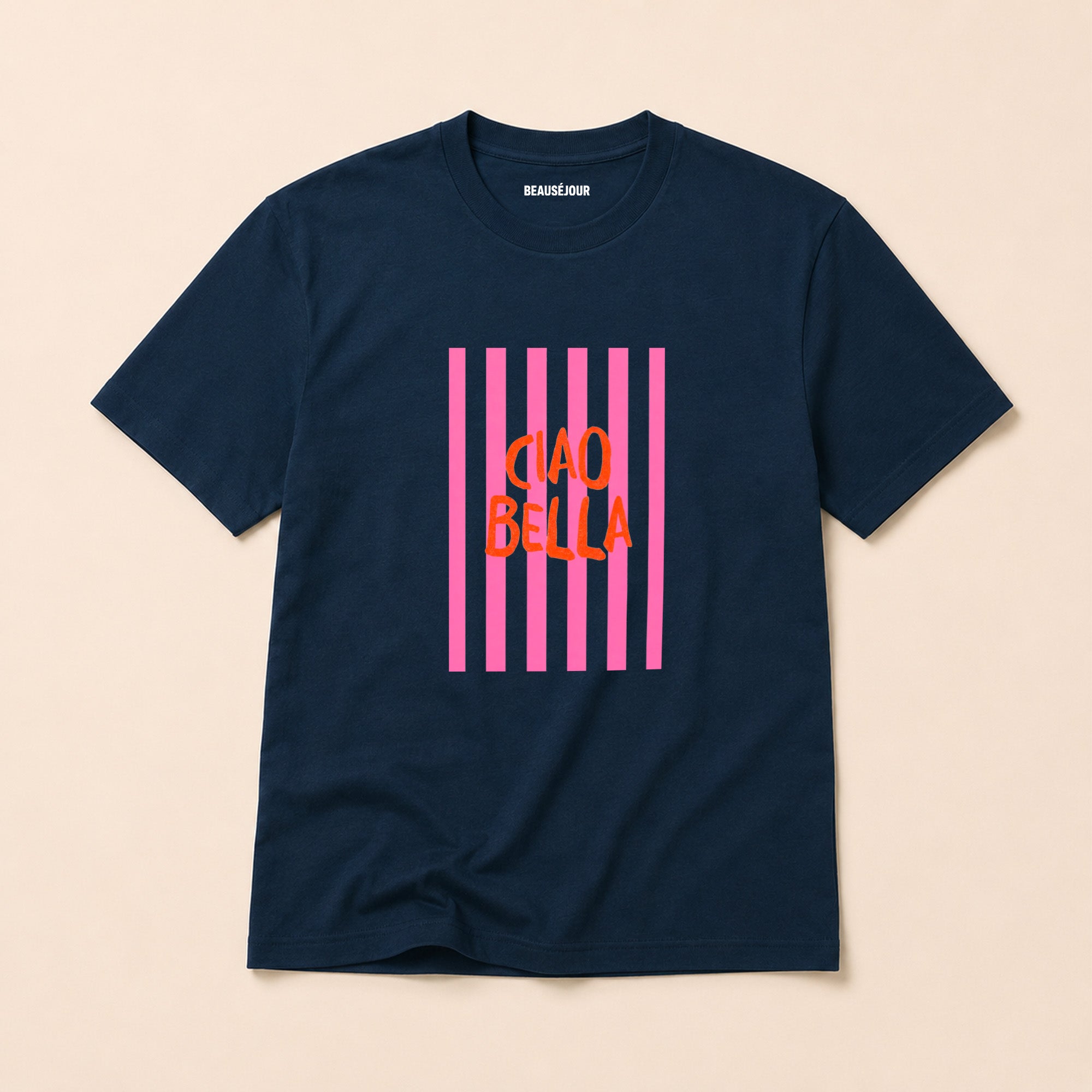 T-Shirt Ciao Bella bleu marine — Second Voyage