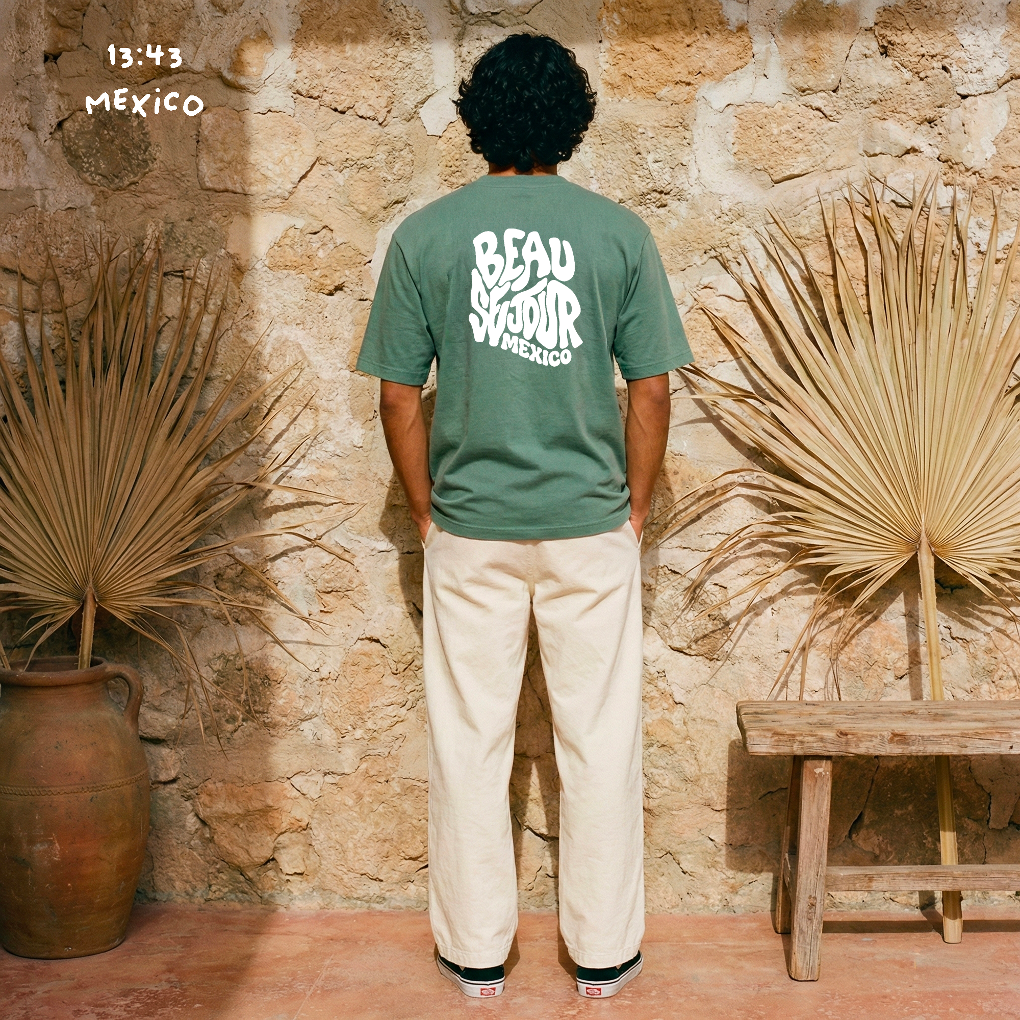 T-Shirt Mexico - Beauséjour France - Coupe large - T-Shirt vert unisexe 