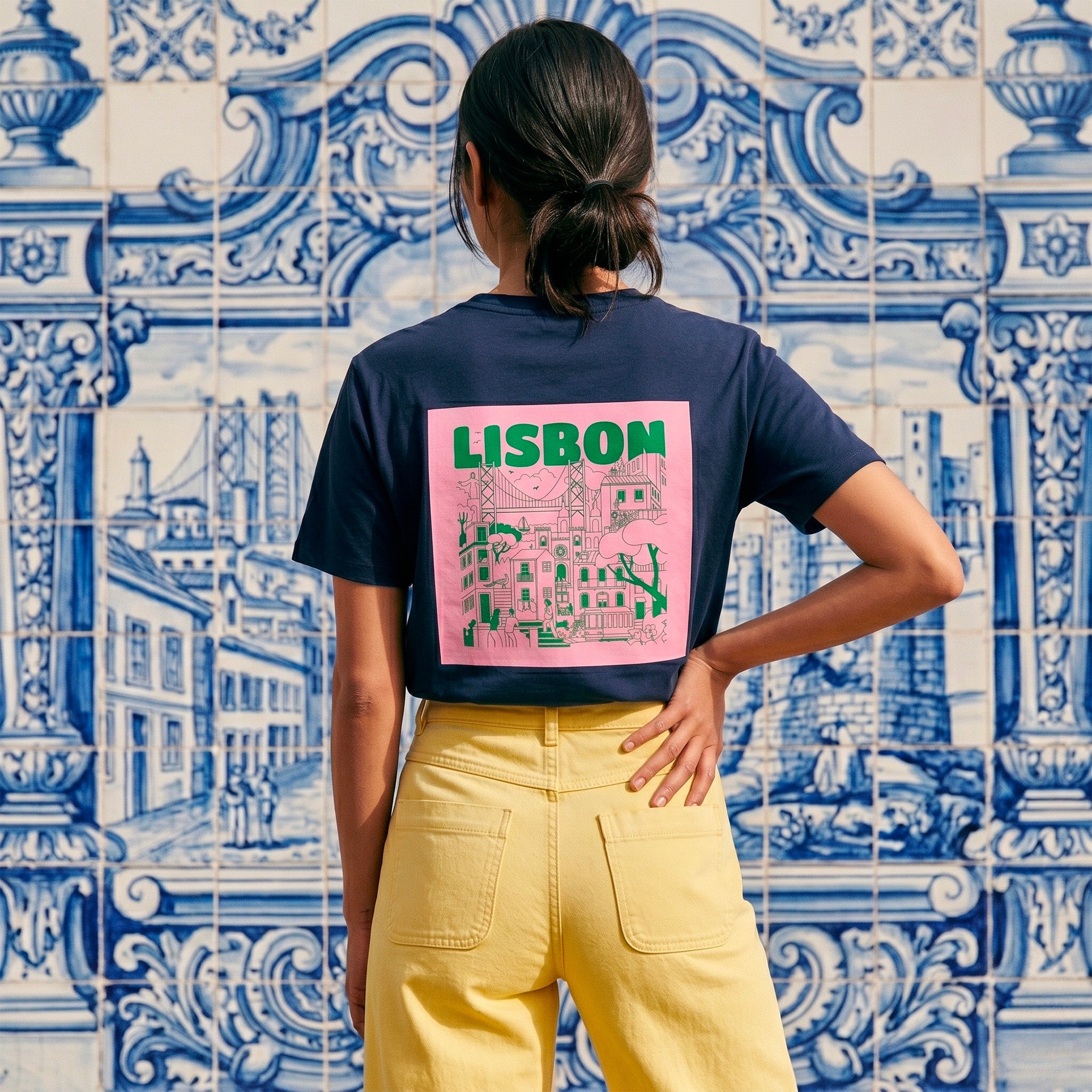 T-Shirt bleu marine Lisbonne