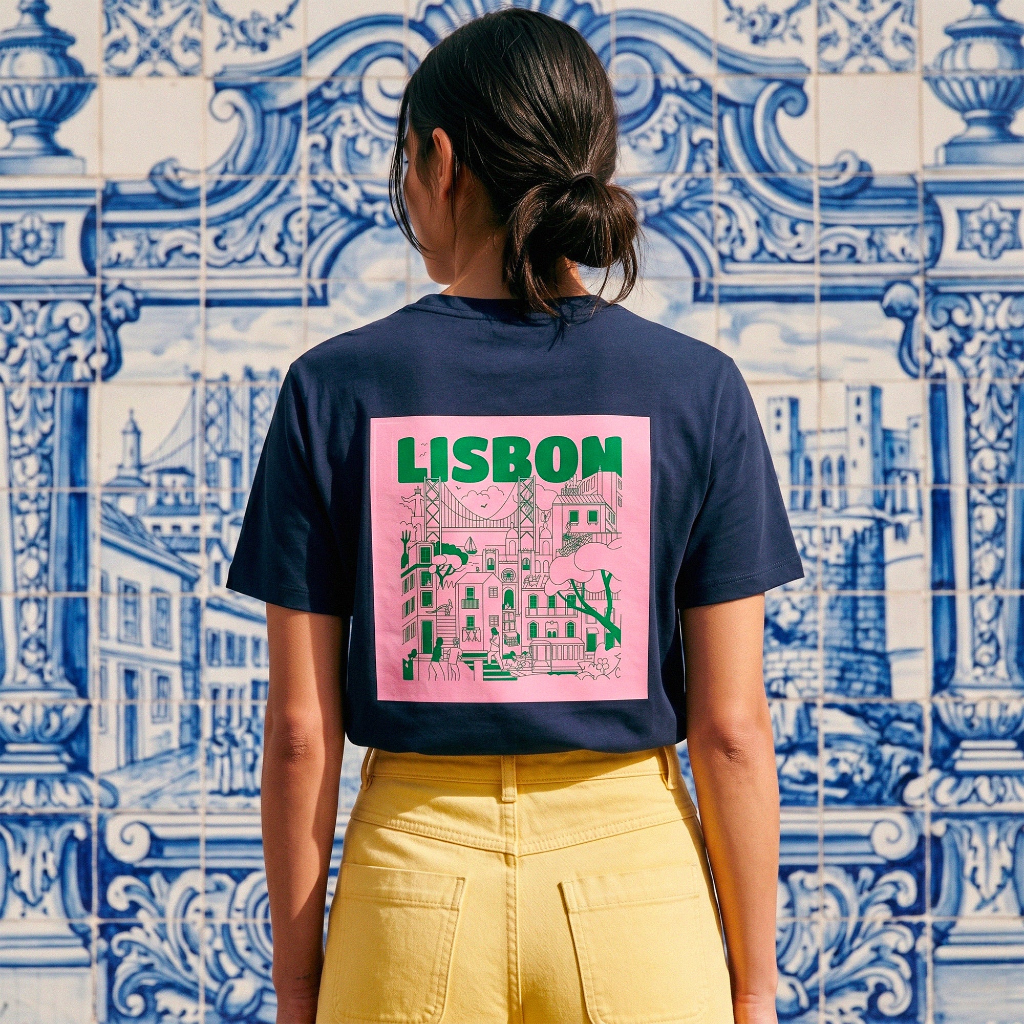 T-Shirt bleu marine Lisbonne