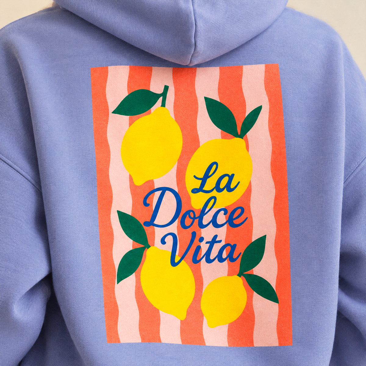 Hoodie lavande Dolce Vita citron Beauséjour, vue produit.
