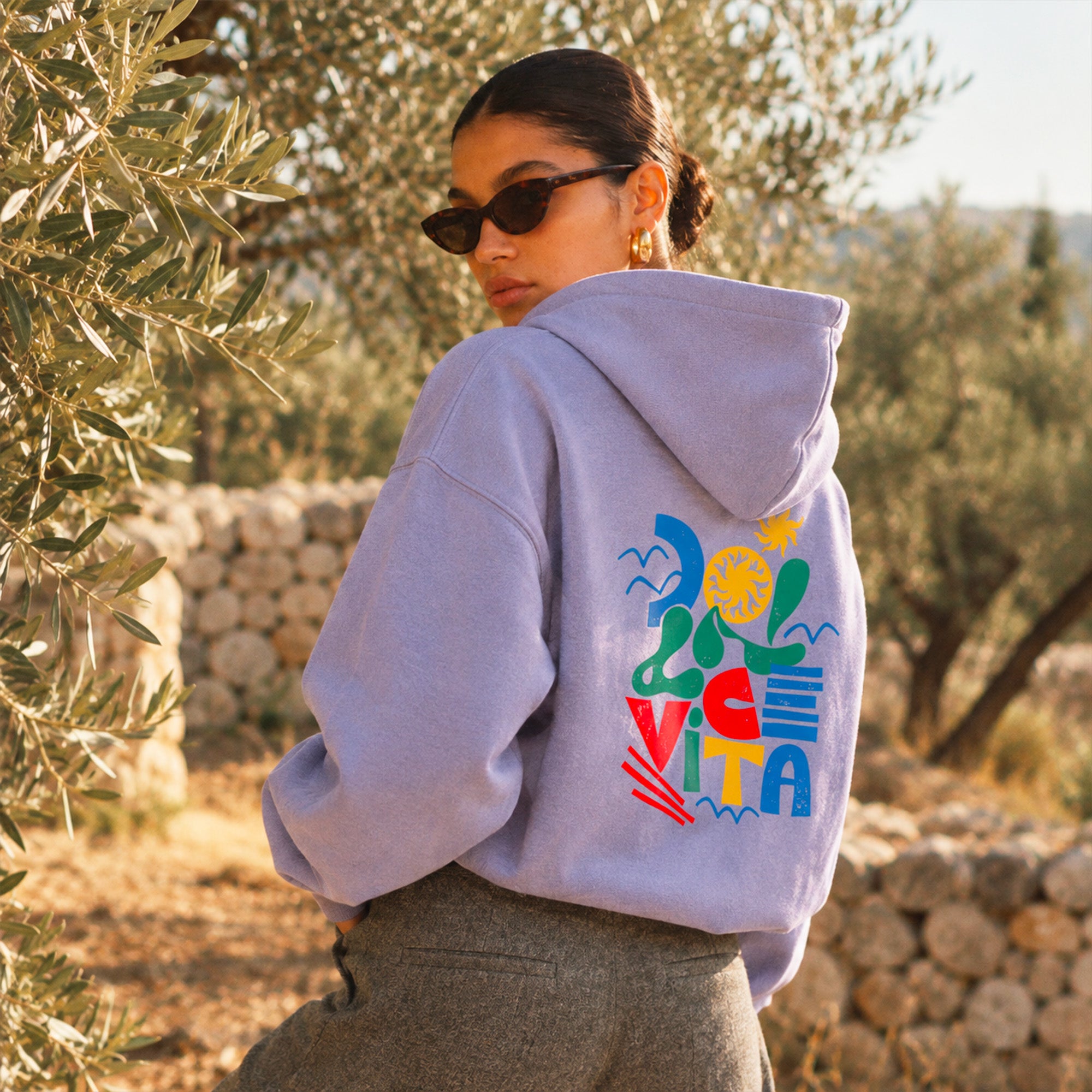 Hoodie Lavande Dolce vita colorée