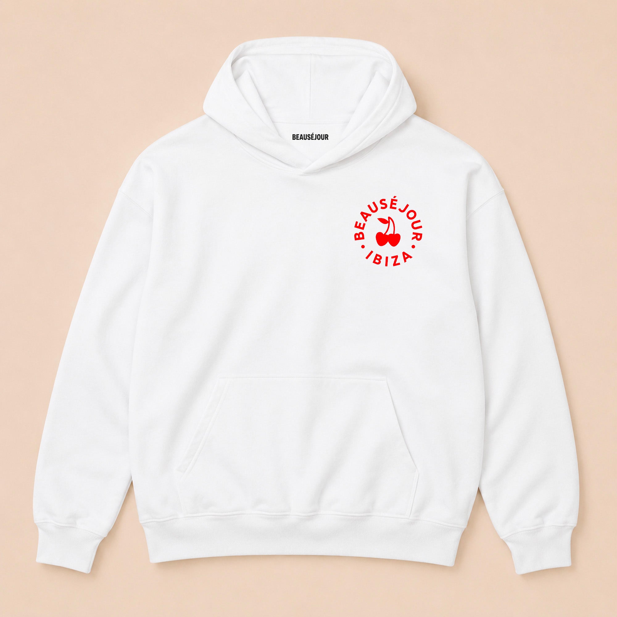 White Ibiza Circle Hoodie