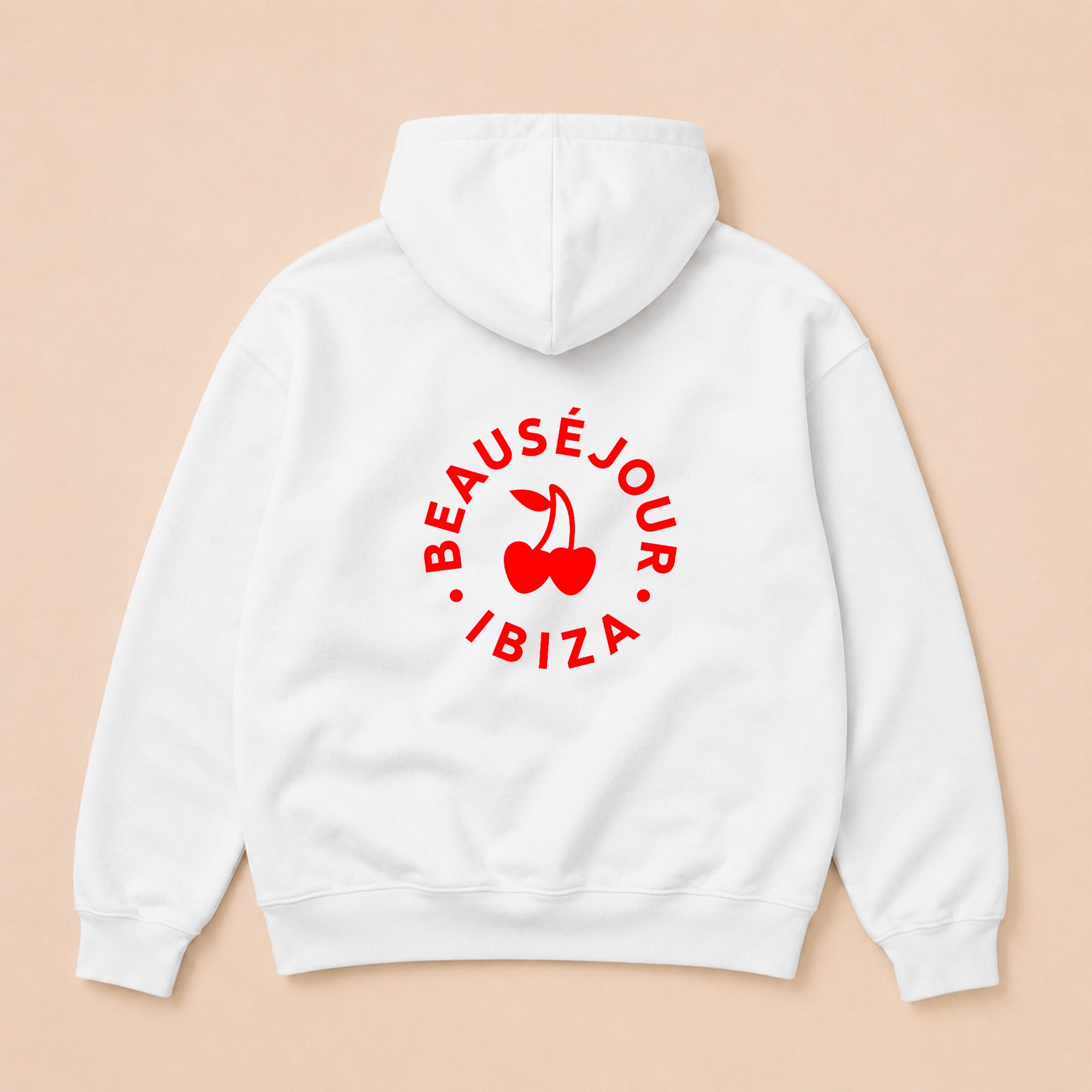 White Ibiza Circle Hoodie