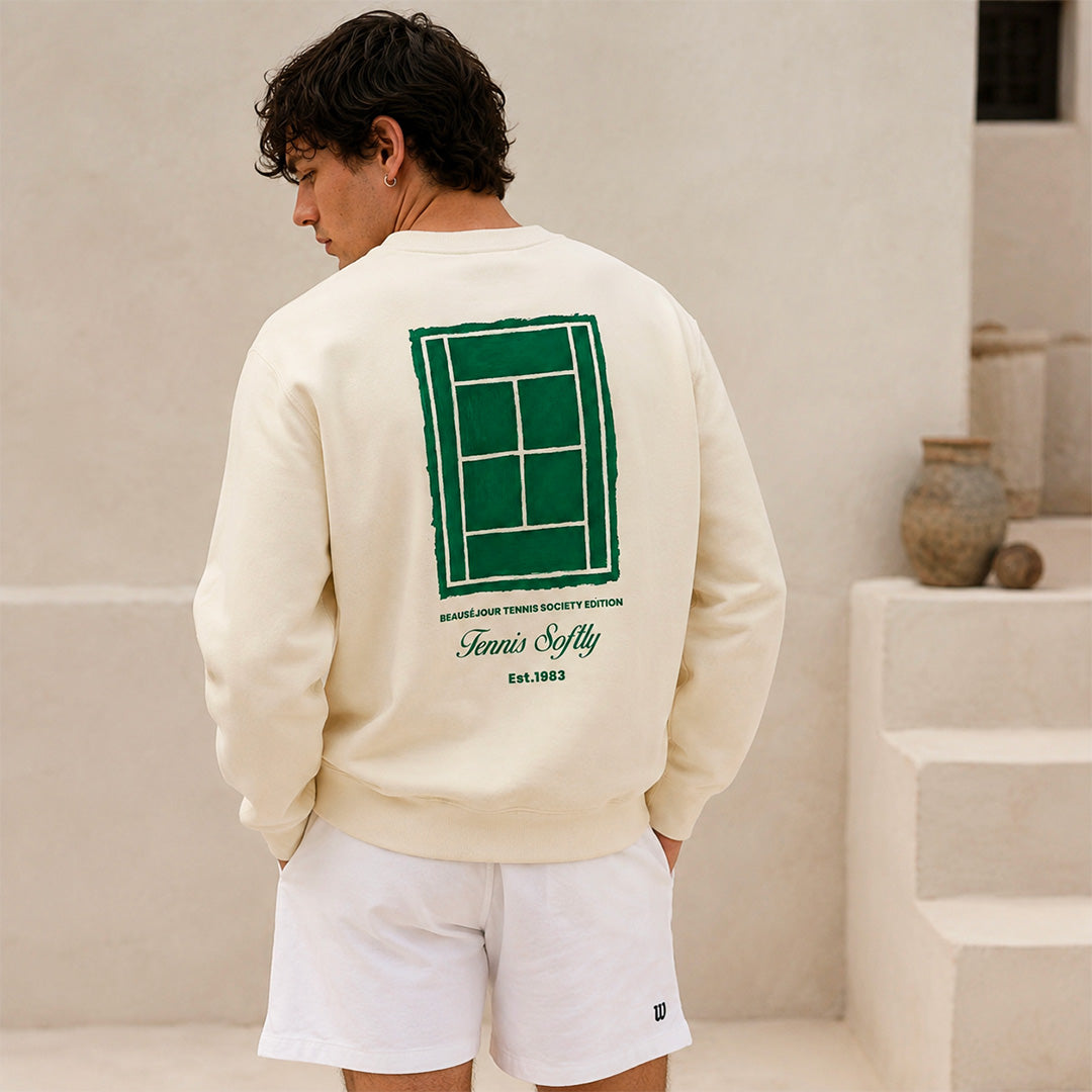 Sweatshirt Tennis Homme Beauséjour, vue 2.
