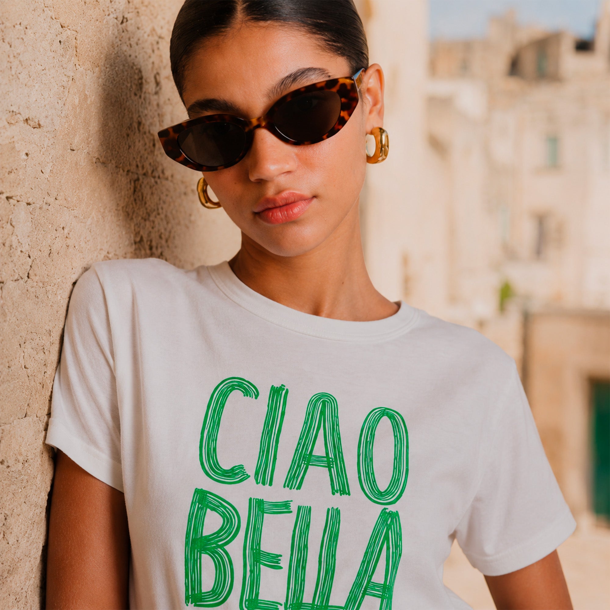 Tshirt femme Ciao Bella inspiration italienne
