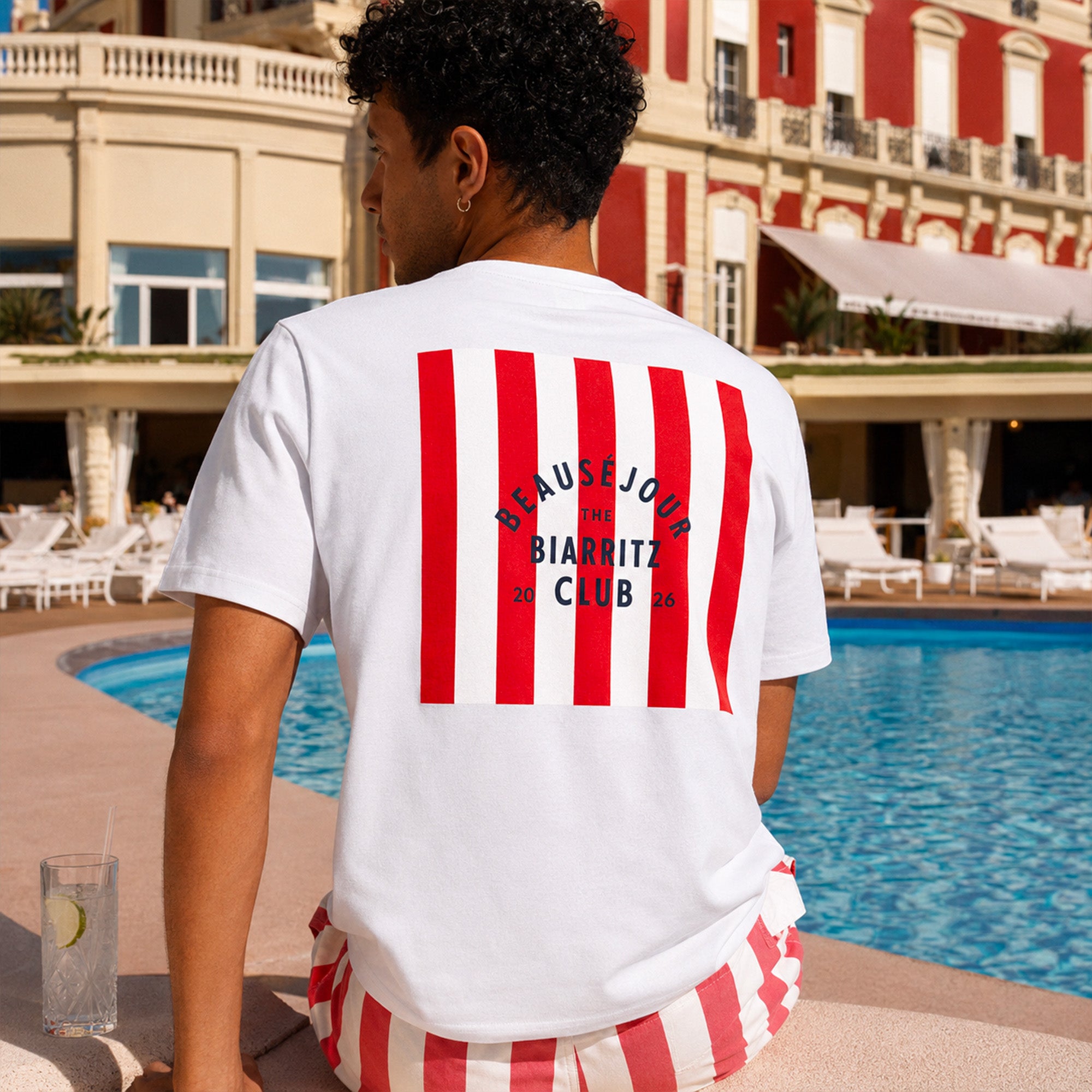 tshirt blanc coton biologique biarritz club beausejour