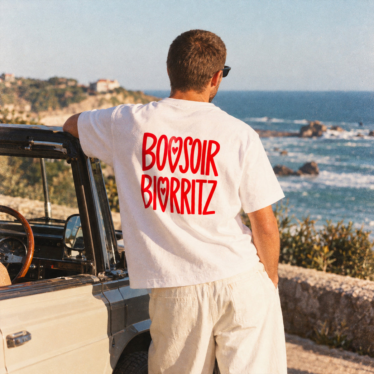 tshirt blanc coton biologique bonsoir biarritz