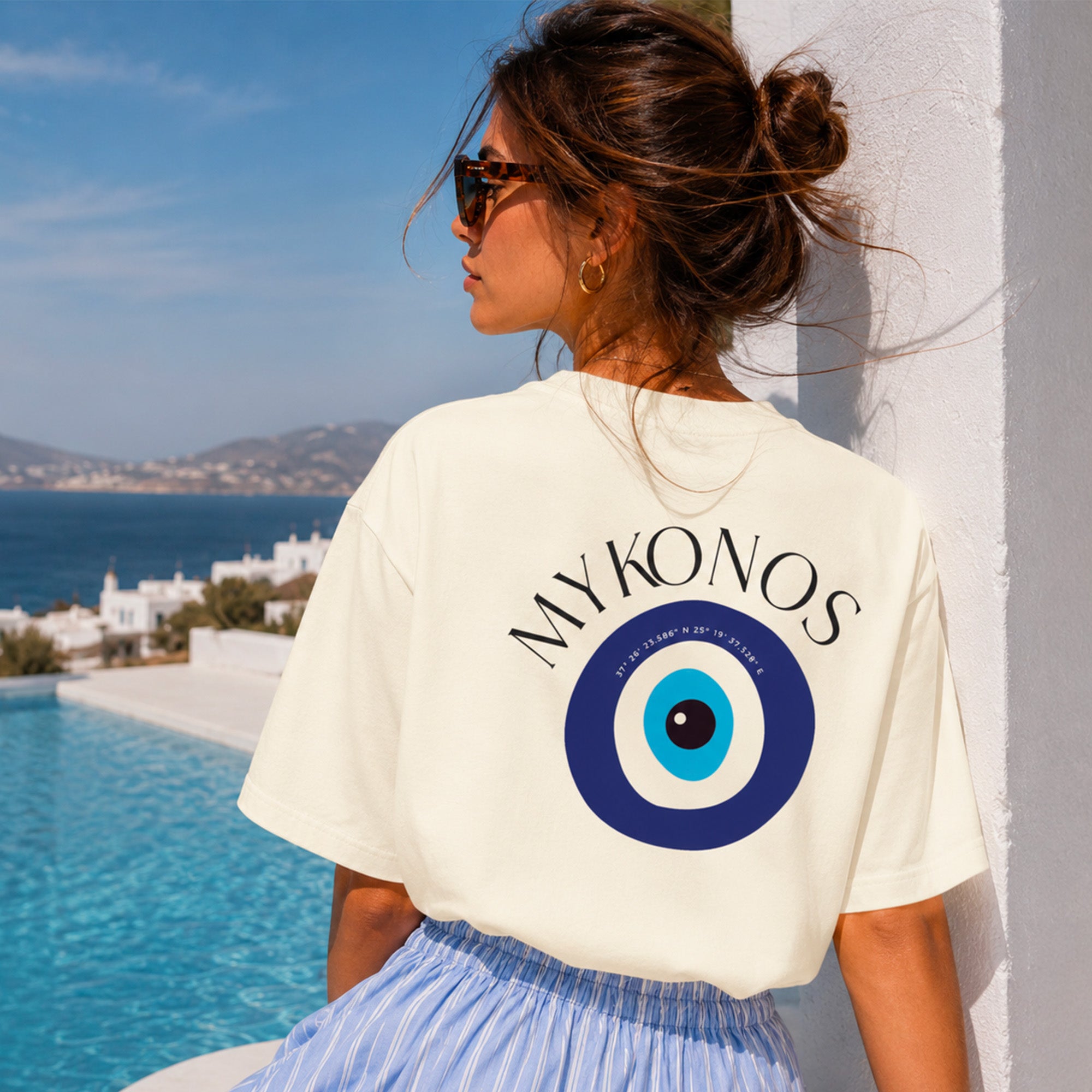 T-Shirt creme Mykonos